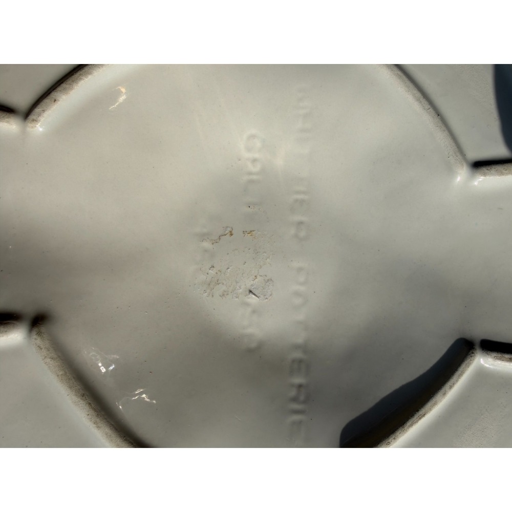 Vintage White Ceramic Lotus Serving Platter Flower-shaped Decorative 13inches - Picture 7 of 14